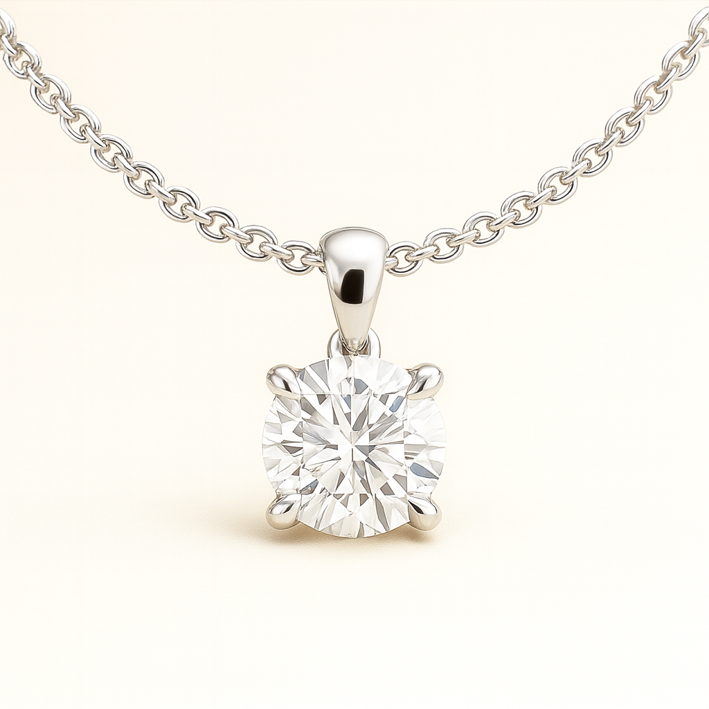 Collar Solitario Flotante