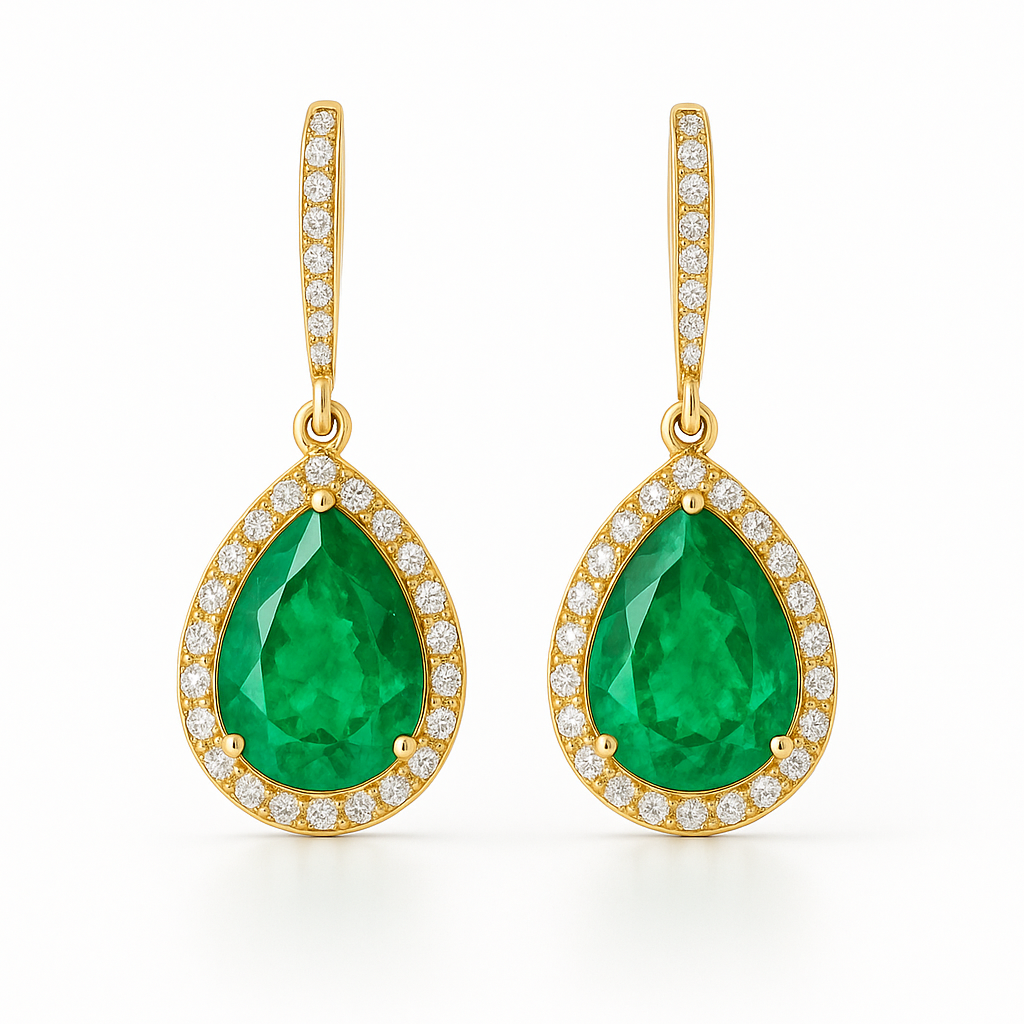 Pendientes Gota Esmeralda