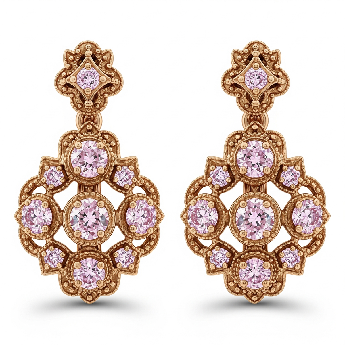 Aretes Vintage Rosa